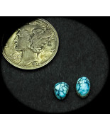 1.0 cwt Rare Vintage Indian Mountain Lot of 2 Matched SW Turquoise Cabochon - £27.40 GBP