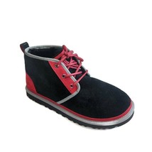 UGG Neumel Ankle Chukka Casual Suede Boots Mens Size 9 Red Black 3236 - $95.46