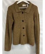 Kathie Lee Vintage Camel Cardigan Sweater Long Sleeve M - $29.80 CAD