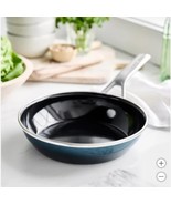 Merten &amp; Storck Frying Pan Teal 8&quot; Steel Core Enameled Oven Broiler Safe - $95.71 CAD