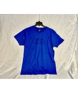 Bud Light Logo Short Sleeve Crew Neck Blue T-Shirt Mens Size: L (Hanes) - $12.00