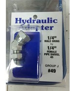 Hydraulic Adapter 1/4” MALE O-RING X 1/4” FEMALE PIPE SWIVEL 45 DEGREE - €17,32 EUR
