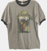 $65 Van Halen 5150 Tour 2004 Atlas Gray Vintage Anvil Ringer Black T-Shi... - $83.66