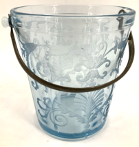 Fostoria Ice Bucket 6&quot; with Detachable Handle Versailles Blue NO TRIM +P... - £98.92 GBP