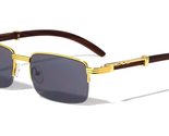 Harrisburg Rimless Rectangle Sunglasses 90&#39;s Fashion Vintage Tinted Squa... - £7.66 GBP+