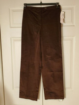 Dress Barn Ladies Size 6P Petite Dark Brown Soft Cordorory Pants (NEW) - $19.75