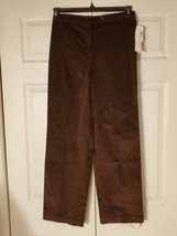 Dress Barn Ladies Size 6P Petite Dark Brown Soft Cordorory Pants (NEW) - £15.47 GBP