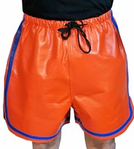 Beautiful Quality Long Real Leather Nappa shorts with elastic band size S to 4XL - £55.44 GBP