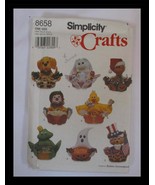 Simplicity Crafts Holiday Baskets Dog-Bunny-Gingerbread-Clown-Duck-Frog-... - €12,73 EUR