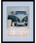 ORIGINAL Vintage Volkswagen Station Wagon 11x14 Framed Advertisement - £34.94 GBP