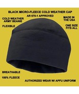 NEW ARMY Fleece Watch Cap Hat BLACK Beanie COLD WEATHER WINTER PT APFU - €15,61 EUR