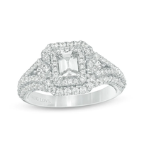 Wang Love Collection Awesome Emerald-Cut Diamond Engagement &amp; Wedding Ring - £85.19 GBP