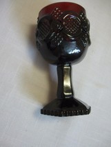 Ruby Red Cap Cod Collection Wine Goblet Candle Holder Avon 1876  - £6.35 GBP