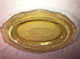 Amber Patrician 11.5 Inch Platter Depression Glass Mint - $19.99
