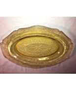 Amber Patrician 11.5 Inch Platter Depression Glass Mint - $19.99