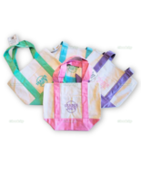 Trader Joe’s Set Of 4 Colors Mini Pastel Canvas Tote Bag Limited (New Wi... - $925.29 MXN