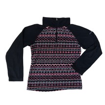 Columbia Girl&#39;s Pullover Fleece Jacket Quarter Zip Size Medium 10/12 Turtleneck - £10.81 GBP