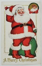 Santa Claus Embossed St Nicholas c1916 New German to Frostburg Md Postcard O8 - £15.94 GBP