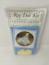 Historical Folk Toys Rag Doll Craft Kit Blonde Hair Pigtails Blue Dress Girl VTG - £9.05 GBP