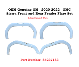 84237183 OEM Genuine GM Front and Rear Fender Flare Set in Summit White - $618.75
