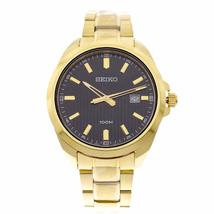 Seiko SUR282P1 Men&#39;s Watch, Quartz Black, Gold, Bracelet Type - £200.67 GBP