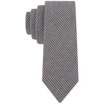 KENNETH COLE REACTION Gray School Solid Stretch Textured Slim Tie - $19.99