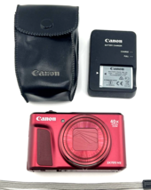 Canon PowerShot SX720 HS 20.3MP Digital Camera RED 40x WiFi NFC Tested - £261.31 GBP
