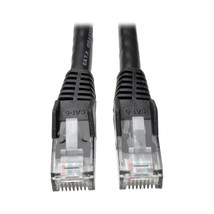 Tripp Lite N201-001-BK 1FT CAT6 Patch Cable M/M Black Gigabit Molded Snagless Pv - £15.92 GBP