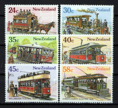 New Zealand 818-823 MNH Transportation Horse Tram Cable Car ZAYIX 0424S0213 - £2.65 GBP