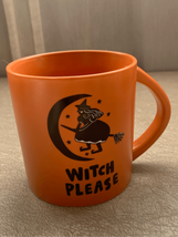 Witch Retro Coffee Mug-Halloween Target-Ceramic Tea Cup Orange/Black EUC - £7.01 GBP