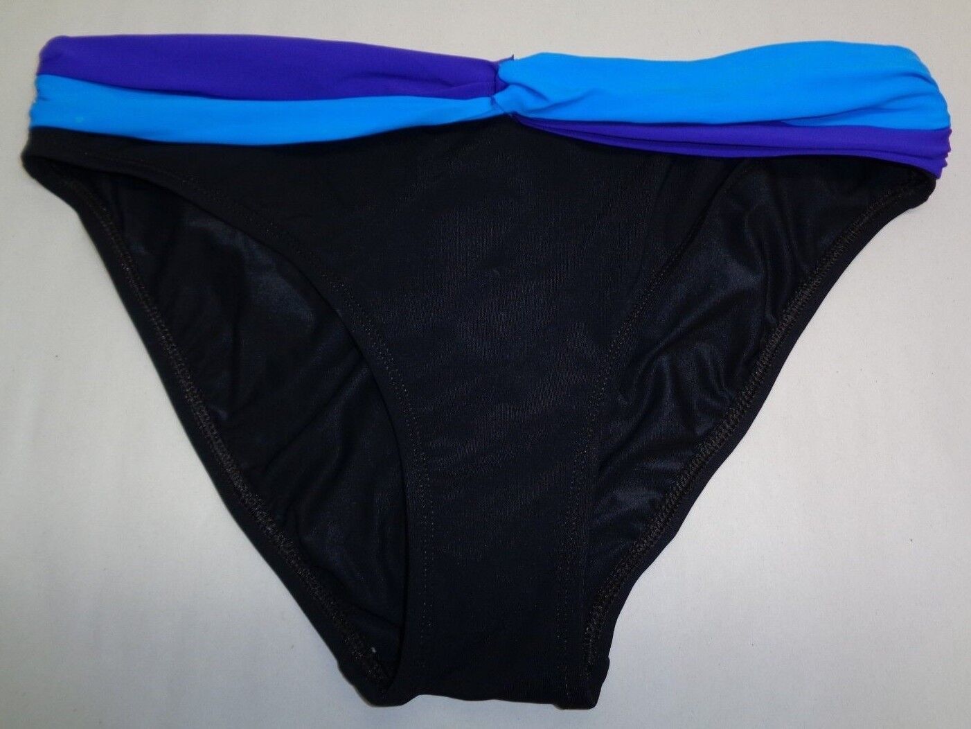 Primary image for Bleu Rod Beattie Size 14 AL129 Black Purple New Womens Bikini Bottom Swimwear