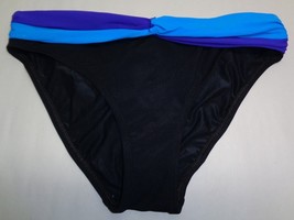 Bleu Rod Beattie Size 14 AL129 Black Purple New Womens Bikini Bottom Swi... - $58.41