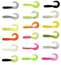 2&quot; Dominator  Swirl Tail Grub Soft Plastic Fishing Lure 25 Pack Jig - $14.00