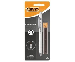 BIC Criterium 2mm Lead Mechanical Pencil Assorted (Pack of 1, Plus 6 Leads)White - $8.34