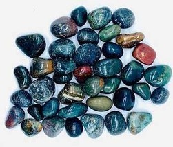 1 lb Bloodstone, African tumbled stones - $1,327.15 MXN