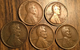 1918D? 1919 1920S 1925 1928D Lot Of 5 Usa Lincoln Wheat One Cent Penny Coins - £3.60 GBP