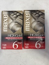 Maxell VHS T120 6 Hour 246 Minute Blank Tapes High Grade Cassette Lot of 2 Hi-Fi - £7.61 GBP