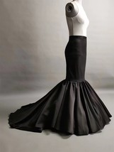 Black Mermaid Maxi Skirt Outfit Women Custom Plus Size Maxi Mermaid Skirt image 4