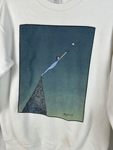 Vintage Richard Stine Sweatshirt Man Reaching Star Art Artist Medium USA... - $169.99