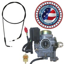 fit 20mm Carburetor Throttle Cable GY6 50 50cc Scooter Moped Carb Wildfi... - $34.59