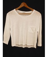 Rails Scoop Neck Linen Blend Tee Size S  - $4.95