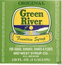 GREEN RIVER  *  Soda Fountain Syrup - 1  gallon - £18.20 GBP