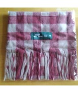 Starbucks X Uber Eats Best Fall Ever Scarf Plaid Red/Cream Soft - £11.28 GBP