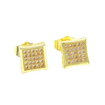 18k Layered Real Gold Filled Men&#39;s earring Micro Pave - €9,29 EUR