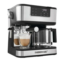 Dual Brew 10-Cup Coffee Maker and Espresso Machine Maker Combo With Touchscreen - £103.85 GBP