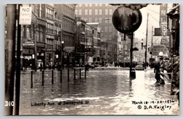 Pittsburgh PA 1936 Flood Liberty Ave At Smithfield Feigley Photo Postcard Y23 - £12.84 GBP