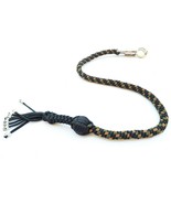 Paracord Motorcycle Biker Get Back whip 1&quot; Ball &amp; Skulls 36&quot; Green / Tan... - $29.99