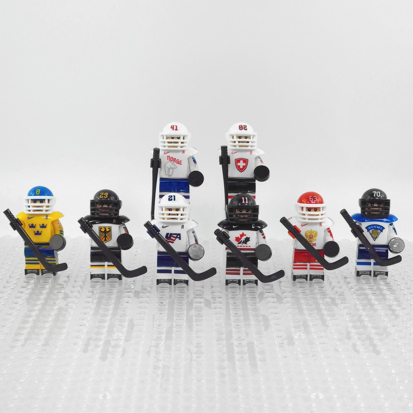 International Ice Hockey Team Canada Germany Minifigure Bricks Toys Set ... - $18.69