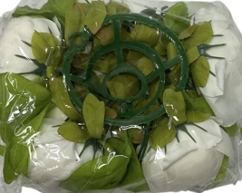 Set of 2 White Peony Silk Flowers Bouquet Centerpiece Wedding Party Decor 10 in image 5