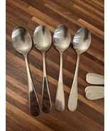 4 Stanley Roberts Rogers SRB214 Oval Soup Spoons Stainless Flatware Chin... - £13.87 GBP
